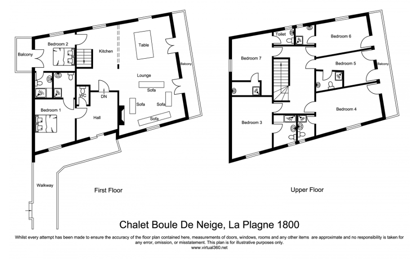 Chalet Boule de Neige La Plagne Floor Plan 1